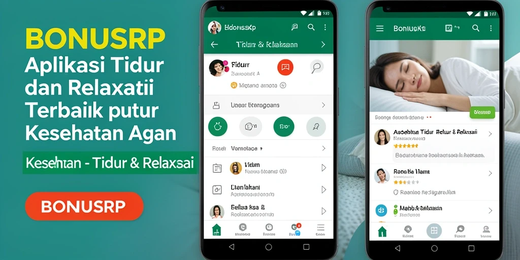 Antarmuka intuitif BONUSRP untuk tidur dan relaksasi.