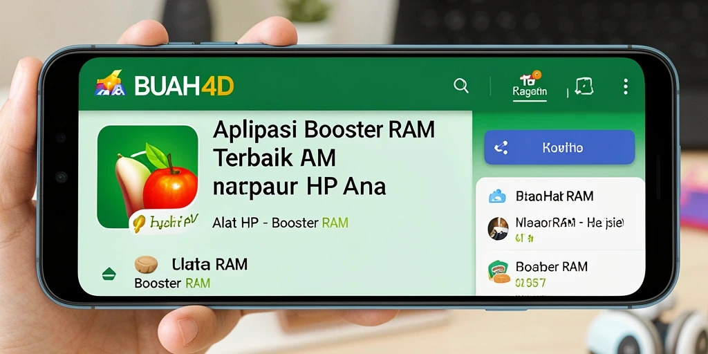 Antarmuka BUAH4D yang sederhana dan intuitif untuk pembersihan RAM.