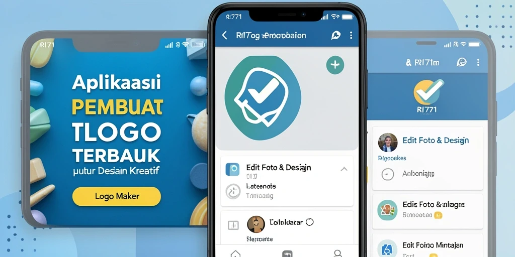 Screenshot utama RI771 menampilkan antarmuka intuitif aplikasi Logo Maker.