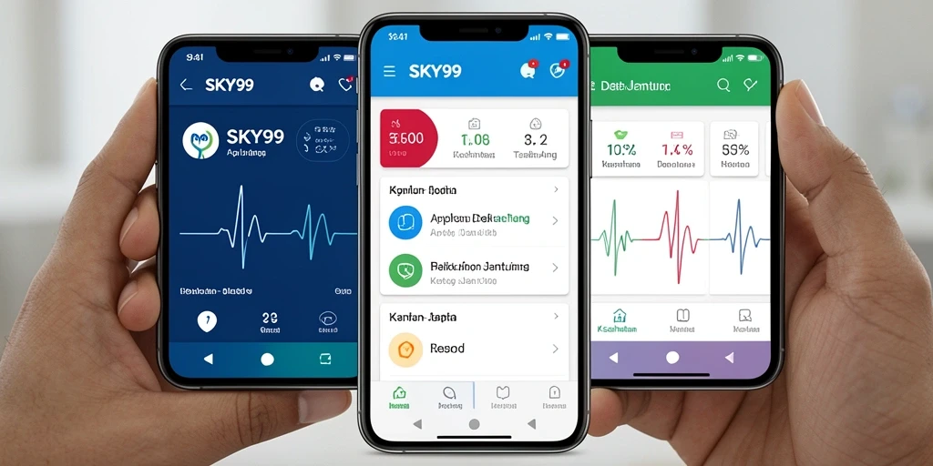 Tampilan antarmuka aplikasi Detak Jantung yang informatif dan user-friendly.
